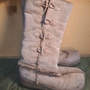 Rocket Dog deadstock suede sherpa pull-on boots